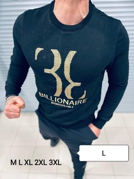 Nowa bluza billionaire logowana L granatowo złota 