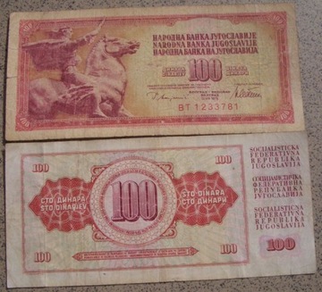 Jugosławia 100 dinarów z 1978 roku