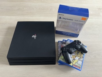 PS4 PRO 1 TB SSD nowy pad gry