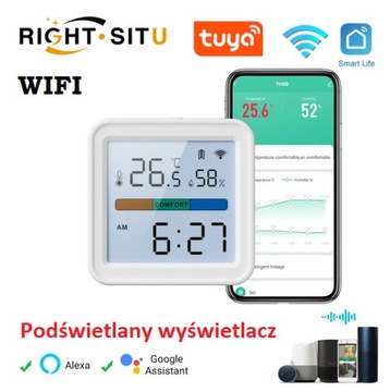 Czujnik temperatury WIFI TUYA Smart Alexa TH08