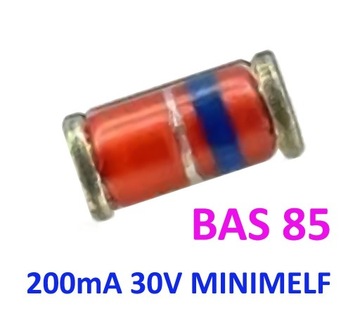 BAS85 DIODA SCHOTTKY SMD 30V 200mA MiniMELF
