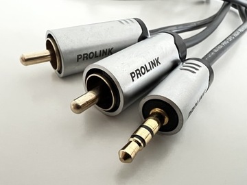 Kabel Prolink minijack (3,5 mm) 2x RCA (cinch) 2m.