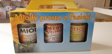 Zestaw miodów w ozdobnym pudełku