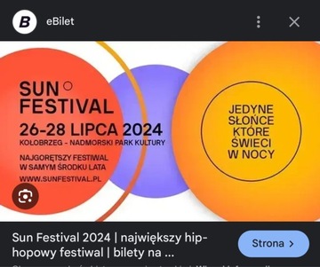 Bilet elektroniczny Sunfestiwal