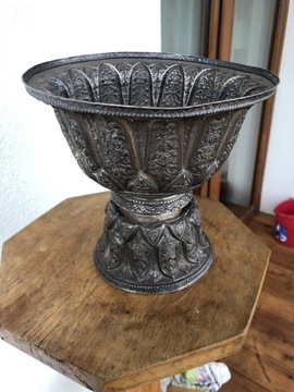 Waza , środek stołu , srebro Iran , pocz XIX w 