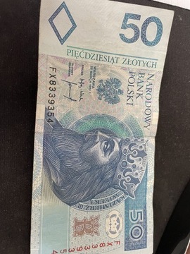 Banknot 50 zł 1994r seria fx