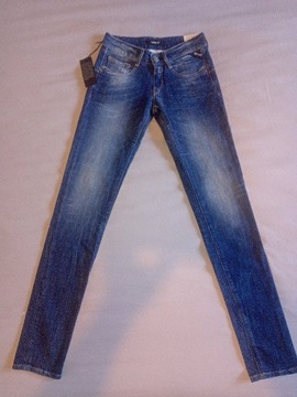 Nowe jeansy dziewczęce REPLAY roz. W24 L34 Skinny