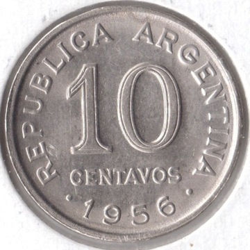 ARGENTYNA, 10 centavo 1956 KM#51