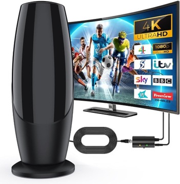 Antena  HDTV 4K 1080P Zewnętrzna/Wewnętrzna