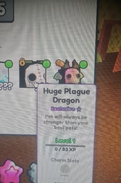 Huge plague dragon  pet simulator 99 smok zarazy 