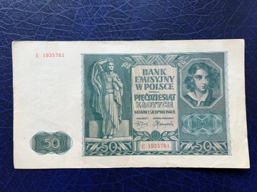 50 złotych 1941 ser. E