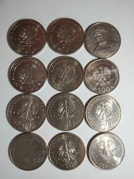 12 monet Królowie Polscy od Mieszka l do Jagiełł koy