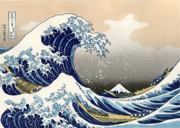 "Wielka fala w Kanagawie" Hokusai - plakat 