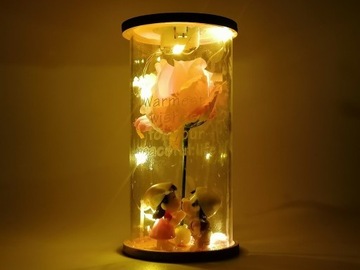 Wieczna Róża w szkle z LED - Perfekcyjny Prezent na Dzień Mamy!