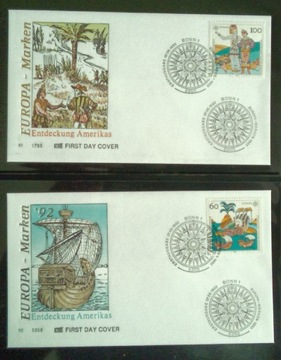 FDC Niemcy 1992 Odkrycie Ameryki 500 rocznica