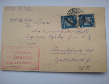 List z miejscowości Kyritz z roku 1926
