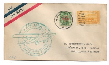 Pierwszy lot pocztowy 19.3.1933 Wyspy Filipińskie