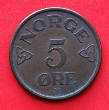 5 Ore  1957 r  -  Norwegia