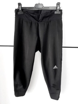 Czarne legginsy sportowe Adidas 3/4 rozmiar S