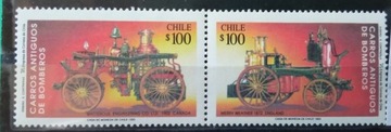 Znaczki **Chile 1993r Mi1553-54 Straż Pożarna