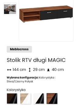 Nowy stolik RTV długi TV Nowy