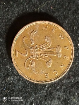 Moneta kolekcjonerska Elizabeth II new pence 1975
