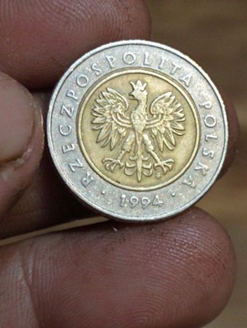 Moneta 5 zloty 1994 r Destrukt