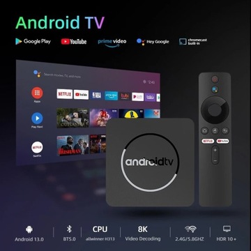 Smart TV Box Allwinner Android 13 8K HDR