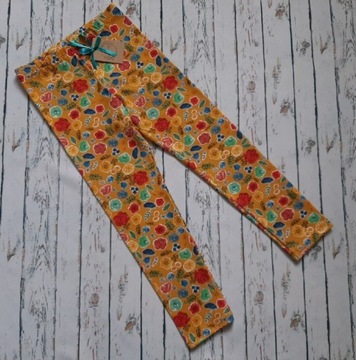 Nowe legginsy r 122 kwiaty LimArt leginsy handmade