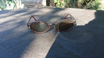 Okulary słoneczne vintage Myk , +sztywny futerał