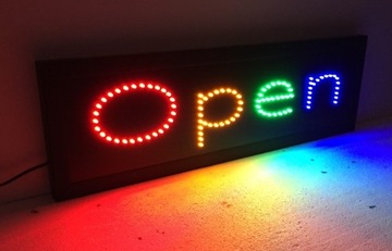 Reklama diodowa OPEN zewnętrzna 60X20cm LED neon