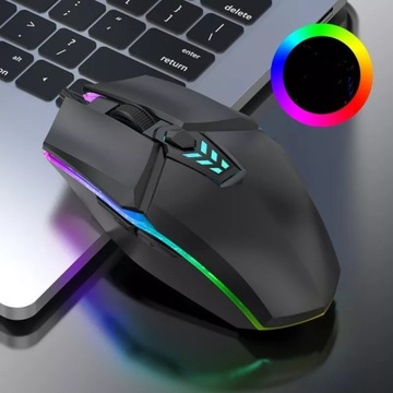 MYSZKA GAMINGOWA RGB 1600 DPI 6 PRZYCISKÓW USB