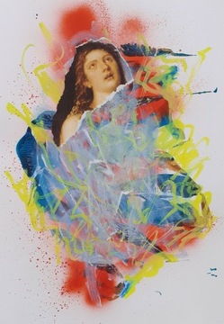 Obraz malarstwo sztuka abstrakcja collage