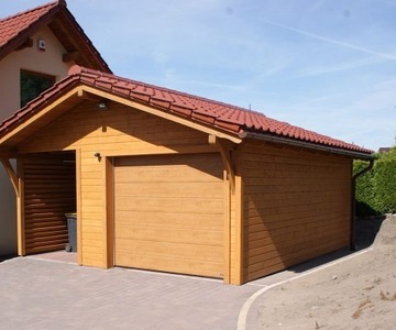 drewniany garaż na zgłoszenie do 35mkw 