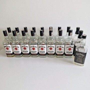 PUSTE BUTELKI Jim Beam JACK DANIELS Whisky 1l 