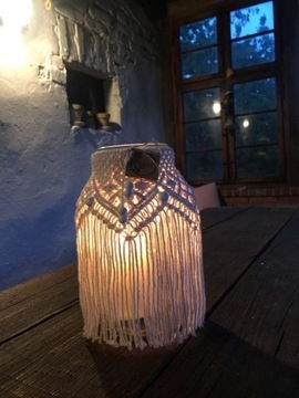 Lampion/ wazon 3 l, BOHO, makrama