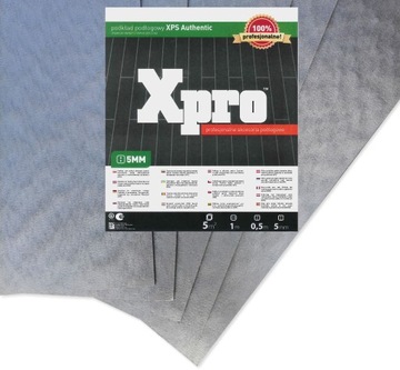 Podkład podłogowy XPRO 5mm paczka=5m2