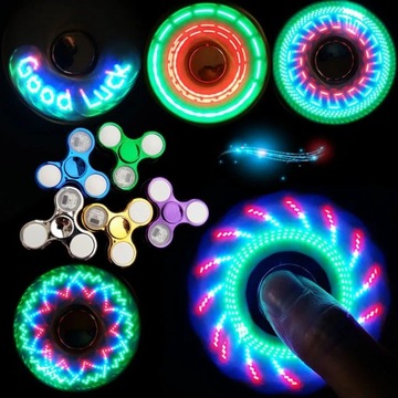 Fidget Spinner Led mega kolory z bateria 