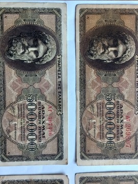 6x 500 000 drachm 1944 Grecja