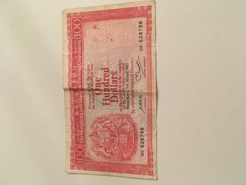 100 dolarów Hong Kong 1982 One Hundred Dollars