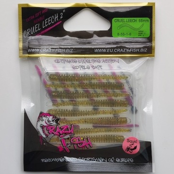 Crazy Fish Cruel Leech 2.2" niesamowicie elastyczny robak