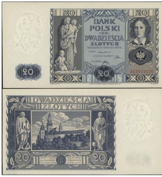 II Rzeczpospolita Polska, 20 złotych, 11.11.1936
