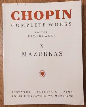 F. CHOPIN "X Mazurkas" wydanie polskie