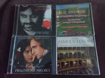 płyty CD Bocelli, Chopin, trzech tenorów ...