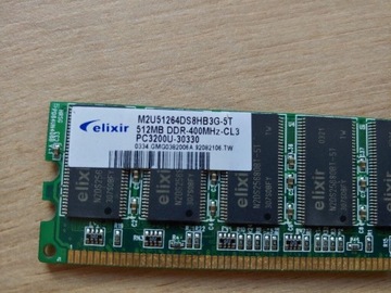 Pamięć ram elixir 512MB DDR-400MHz CL3 