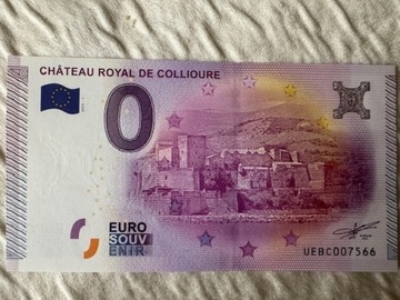 2015 CHATEAU ROYAL DE COLLIOURE banknot 0 euro