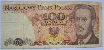 100 złotych 1986 Polska PRL