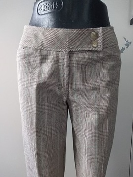 Letnie spodnie garniturowe Neva 36-38 tall W29 L36 185-190 cm beżowe