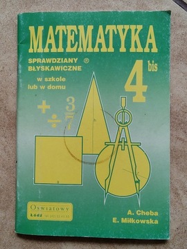 MATEMATYKA 4 bis sprawdziany błyskawiczne - Cheba