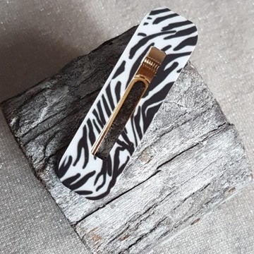 7cm, Nowa spinka do włosów Zebra, akryl, żelazo